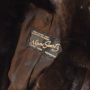 Women’s long black diamond mink coat